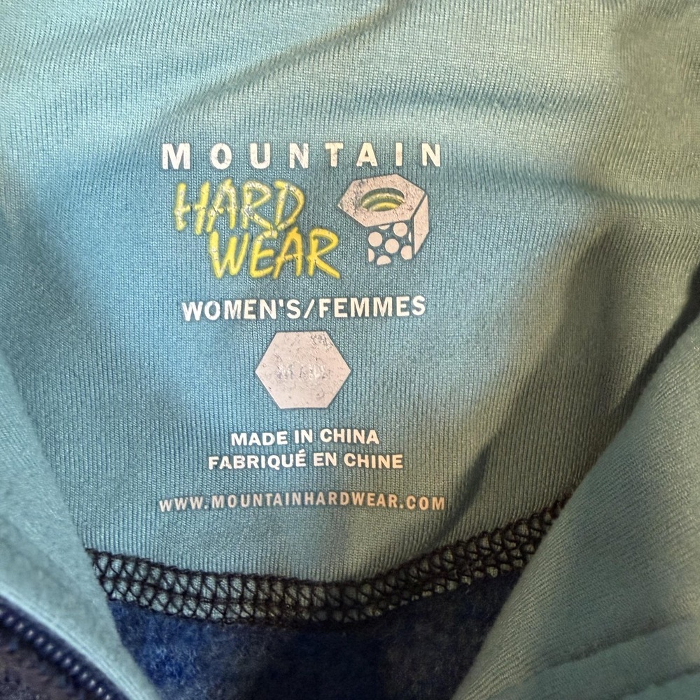 Mountain Hardwear Sweater Womens Medium Gray Full Zip Mock Neck Knit Jacket - Picture 3 of 8